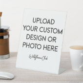 8" x 10" Plastic Pedestal Stand Sign 台座サイン (インサイチュ)