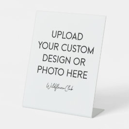 8" x 10" Plastic Pedestal Stand Sign 台座サイン