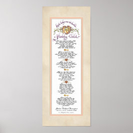 8 x 20健康な子を構築，羊皮紙赤面ピンク ポスター