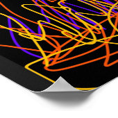 8 x 8の小型カラフルネオンポスターアート ポスター (角)