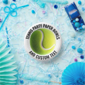 8 x Tennis Ball Personalized Text Paper Bowls ペーパーボウル (パーティー)