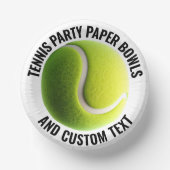 8 x Tennis Ball Personalized Text Paper Bowls ペーパーボウル (正面)