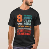 8 Years 96 Months Of Being Awesome 8Th Birthday Co Tシャツ (正面)