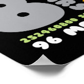 8 Years Birthday Gift Girl Boy Party ポスター (角)