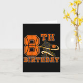 8 Years Old Bysketbyll Player 8th Birthday Boy Son カード (黄色い花)