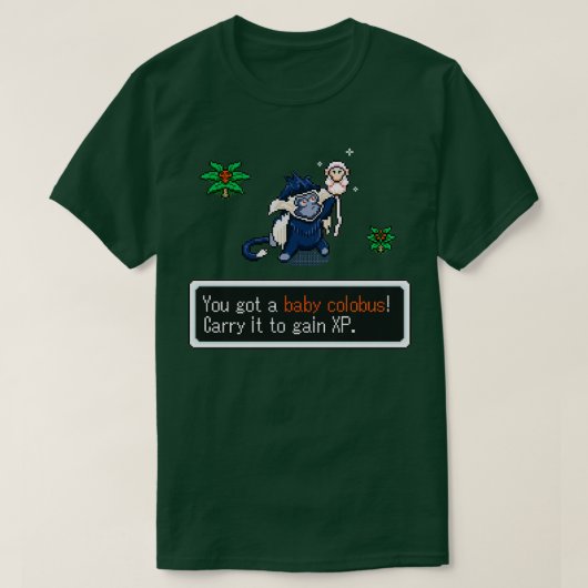 8bitアロマザーコロバス tシャツ (デザイン正面)