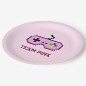 8bitゲーマーの性はチームピンクを明らかにします ペーパープレート (アングル)