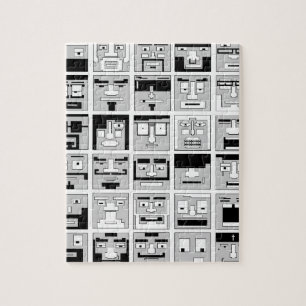 8bitピクセル文字意匠 ジグソーパズル