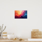 8K Abstract Visions: Modern Textures & Fluid Art ポスター (キッチン)