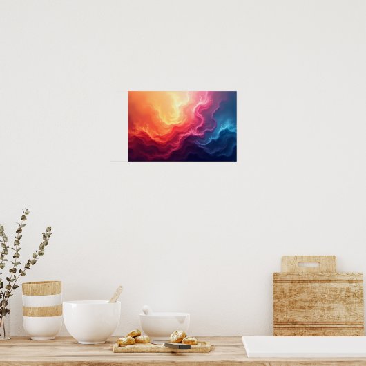 8K Abstract Visions: Modern Textures & Fluid Art ポスター (キッチン)