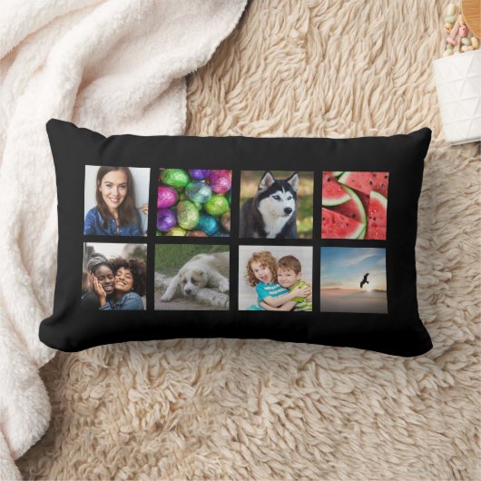 8p-1、写真コラパーソナライズされたージュ腰枕 ランバークッション (ブランケット)