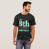 8thゴールデン誕生日エージクラウン8歳おもしろいB D Tシャツ (正面フル)