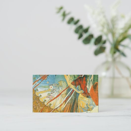 8thソコルフェスティバルアルフォンスミュシャ 名刺 (スタンド正面)