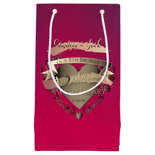 8thブロンズ&トルマリン結婚ズ周年記念スモール スモールペーパーバッグ (正面)