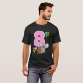8th誕生日コアラベア8th誕生日ガールコアラスB Tシャツ (正面フル)