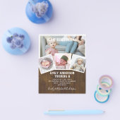 8th誕生日フォトコラージュ招待状ボーイガールミックス チラシ (シングル)