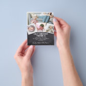 8th誕生日フォトコラージュ招待状ボーイガールミックス チラシ (手)