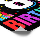 8th birthday 8 eight happy birthday boys or girls ポスター (角)
