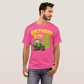 8Th Birthday Boy 8 Year Old Farm Truck Tractor Par Tシャツ (正面フル)