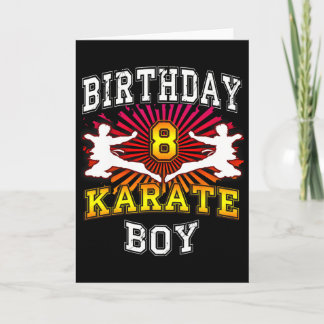 8th Birthday Boy - Karate 8 Years Old Kid  カード