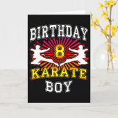 8th Birthday Boy - Karate 8 Years Old Kid  カード (黄色い花)