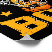 8th Birthday Bysketbyll Boy 8 Year Old Bysketbyll  ポスター (角)