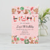 8th Birthday Christmas Party Invitation 招待状 (スタンド正面)