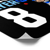 8th Birthday Cricket Player  ポスター (角)