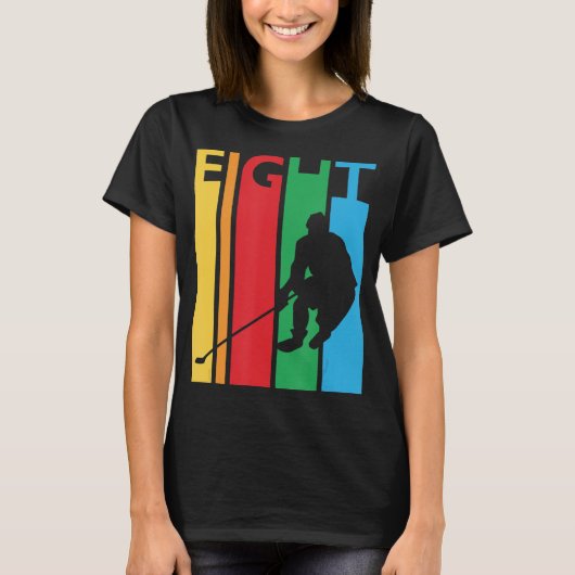 8th Birthday Gift Eight Colorful Hockey Birthday 8 Tシャツ (正面)