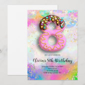 8th Birthday Girls Invitation 招待状 (正面/裏面)