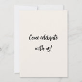 8th Birthday Invitation Minimalist - Number 8 招待状 (裏面)