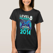 8th Birthday Level 8 Unlocked Awesome Since 2014 G Tシャツ (正面)