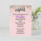 8th Birthday Party紙吹雪招待状 招待状 (スタンド正面)