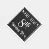 8th Birthday Party – スクリプファンシート+名前をカスタムする スタンダードランチョンナプキン (角)