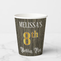 8th Birthday Party — フェイク金ゴールド&ウッドフェイク・ルックス