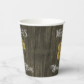 8th Birthday Party — フェイク金ゴールド&ウッドフェイク・ルックス 紙コップ (左)