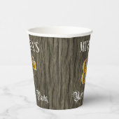 8th Birthday Party — フェイク金ゴールド&ウッドフェイク・ルックス 紙コップ (右)