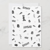 8th Birthday Party Number招待状テンプレート 招待状 (裏面)
