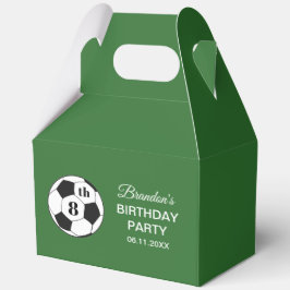8th Birthday Party Soccer Green Boys Sports フェイバーボックス