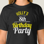 8th Birthday Party Tシャツのお祝い Tシャツ<br><div class="desc">8祝歳の誕生日パーティーへ。「誕生日パーティー」を開催している人のために設計！誕生日パーティーお祝いのTシャツと年齢。バースデーパーティーシャツ。その人の名前を追加するパーティー。誕生日パーティーTシャツ。子供の誕生日パーティーTシャツ。</div>