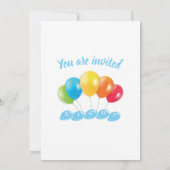 8th birthday photo collage number 8男の子 招待状 (裏面)