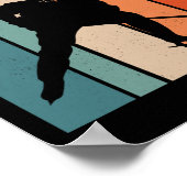 8th Birthday Retro Ice Hockey 8 Years Old Boy Girl ポスター (角)