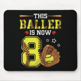 8th Birthday Softll This Ller Is Now Eight 8 Years マウスパッド