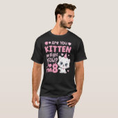 8th Cat Birthday Party Eight Year Old Girl Kitty B Tシャツ (正面フル)