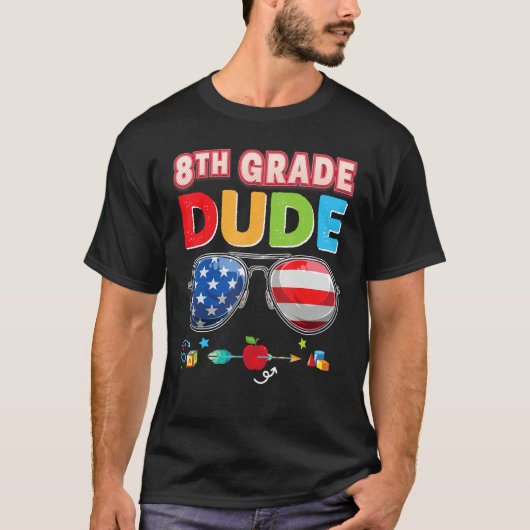 8th Grade Dude Back To School Eighth Student Kid S Tシャツ (正面)
