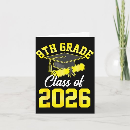 8th grade graduate class of 2026 graduation カード (正面)