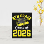 8th grade graduate class of 2026 graduation カード (黄色い花)