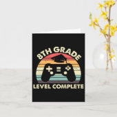 8th Grade Level Complete Graduation Gift For Gamer カード (黄色い花)