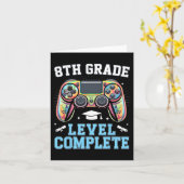 8th Grade Level Complete Last Day Of School Gamer  カード (黄色い花)