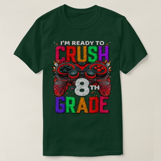 8th Grade Level Unlocked Game On 8th Grade Back To Tシャツ (デザイン正面)